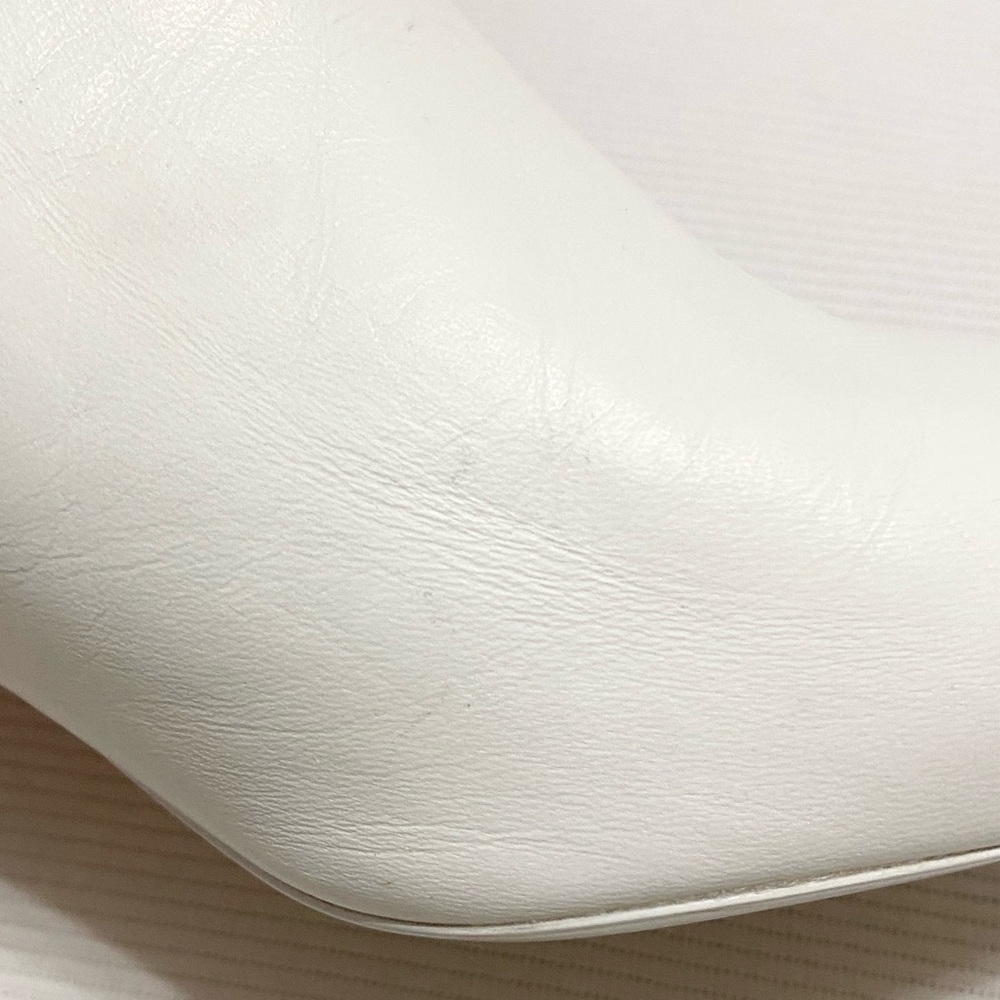 Ted Baker Gemie Slanted Heel White Leather Ankle Boot Bootie - Picture 10 of 13